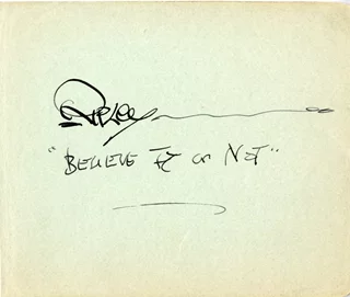 Robert Ripley autograph