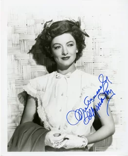 Myrna Loy autograph