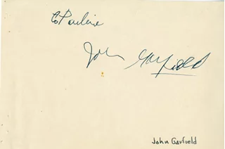 John Garfield autograph