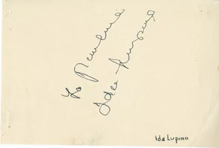 Ida Lupino autograph