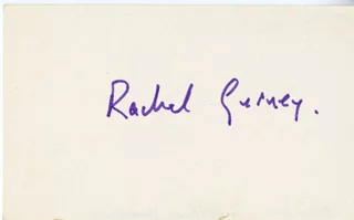 Rachel Gurney autograph