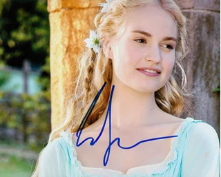 Lily James autograph