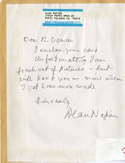 Alan Napier autograph