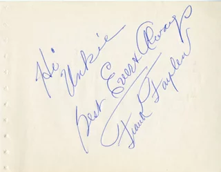 Frank Faylen autograph