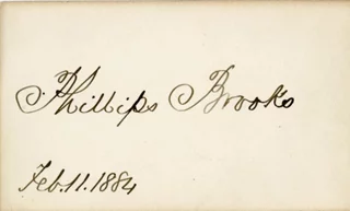 Phillips Brooks autograph