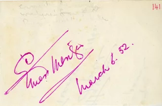 Ernest Thesiger autograph