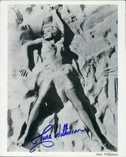 June Wilkinson autograph