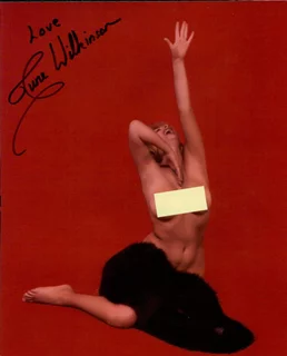 June Wilkinson autograph