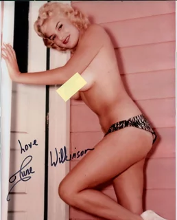 June Wilkinson autograph
