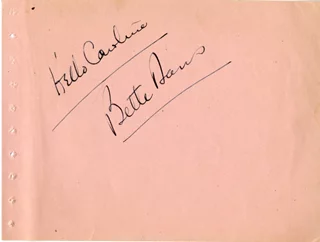 Bette Davis autograph