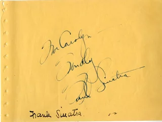 Frank Sinatra autograph