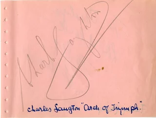Charles Laughton autograph
