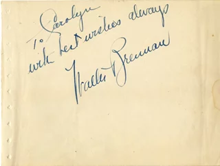 Walter Brennan autograph