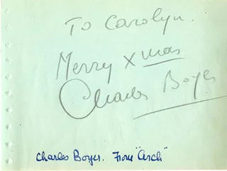 Charles Boyer autograph