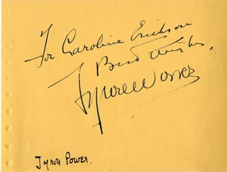 Tyrone Power autograph