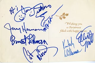 Christmas Card autograph