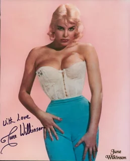 June Wilkinson autograph