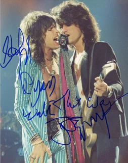 Aerosmith's Tyler and Perry autograph