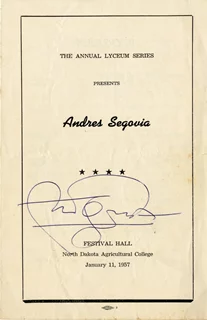 Andres Segovia autograph