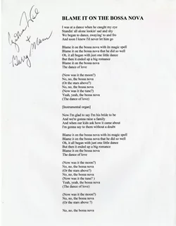 Blame it on the Bosa Nova autograph