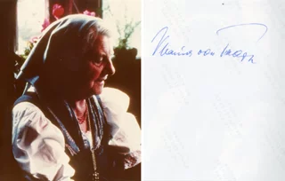 Maria Von Trapp autograph