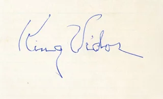 King Vidor autograph
