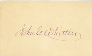 John Greenleaf Whittier autograph