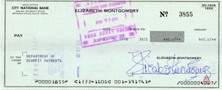 Elizabeth Montgomery autograph