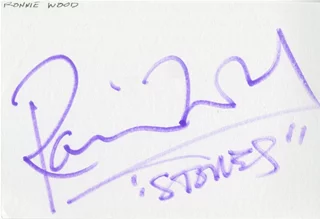 Ronnie Wood autograph