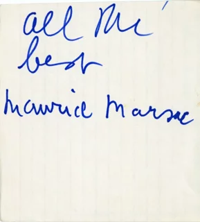 Maurice Marsac autograph