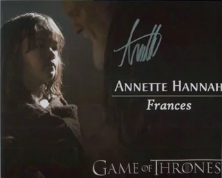 Annette Hannah autograph