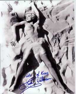June Wilkinson autograph