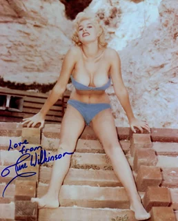 June Wilkinson autograph