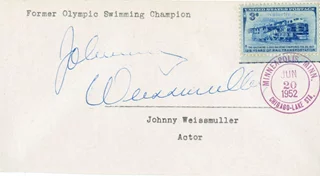 Johnny Weissmuller autograph