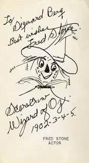 Fred Stone autograph