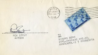 Rex Stout autograph