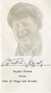 Walter Slezak autograph