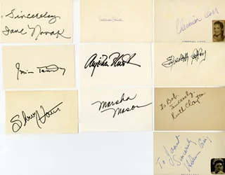 Actress Signature Lot autograph