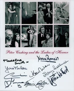 Peter Cushing and The Ladies of Horror autograph