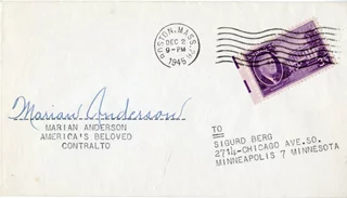 Marian Anderson autograph