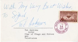 Tod Andrews autograph