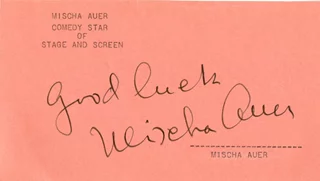 Mischa Auer autograph
