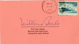 William Beebe autograph
