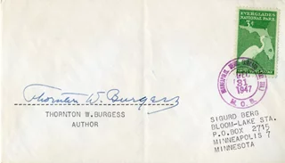 Thornton W. Burgess autograph