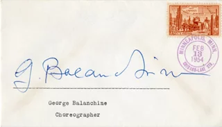 George Balanchine autograph