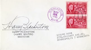 Harry Blackstone autograph