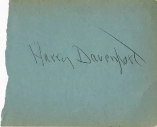Harry Davenport autograph