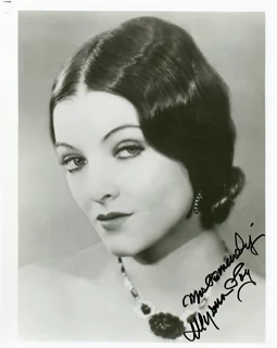 Myrna Loy autograph