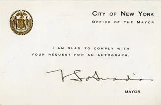 Fiorello La Guardia autograph