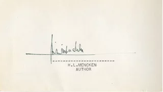 H.L. Menken autograph